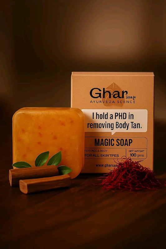 Ghar Soaps Magic Soap| Pack Of 1 Or 3| 100% Original| Tan Remover Soap