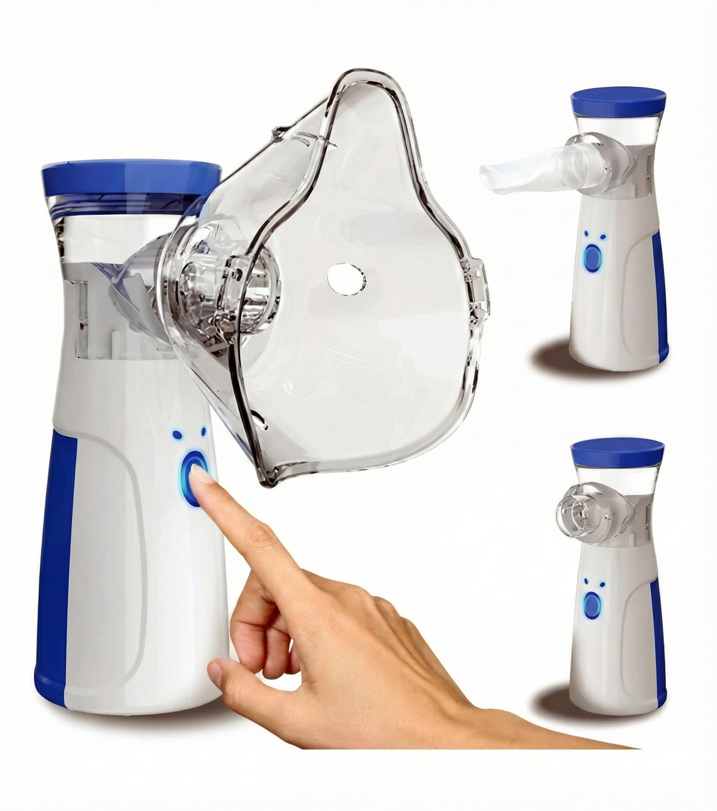 Portable Nebulizer Handheld, One Touch Operation, No Noise, High Nebulization Rate, Personal Inhalers For Breathing Problems Lightweight, Travel Friendly For Adults & Kids
